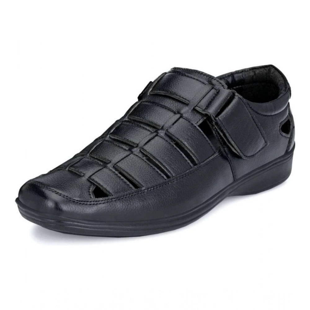 VASTRAA Men’s Faux Leather Velcro Sandals