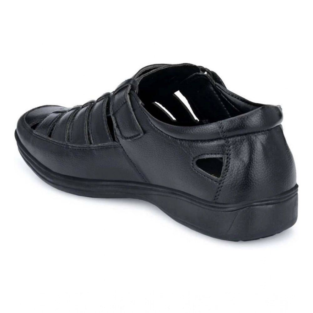 VASTRAA Men’s Faux Leather Velcro Sandals