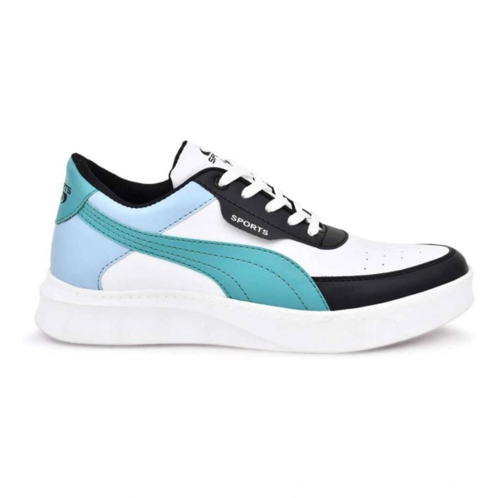 VASTRAA Men’s Synthetic Lace-Up Casual Shoes (White)