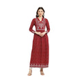 Women's Casual Full Sleeve Rayon Kurti (Maroon)